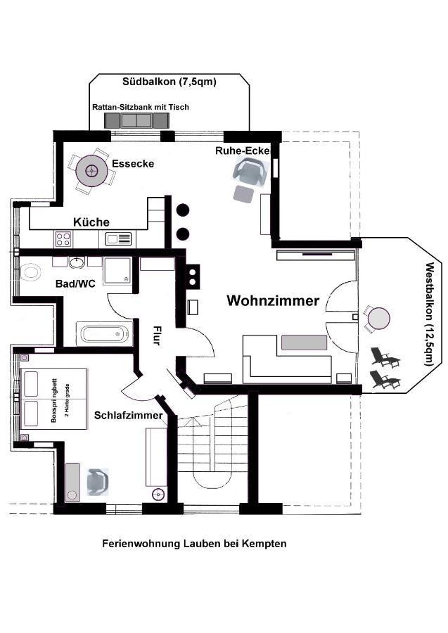 Top Ferienwohnung In Lauben Bei Kempten Esterno foto